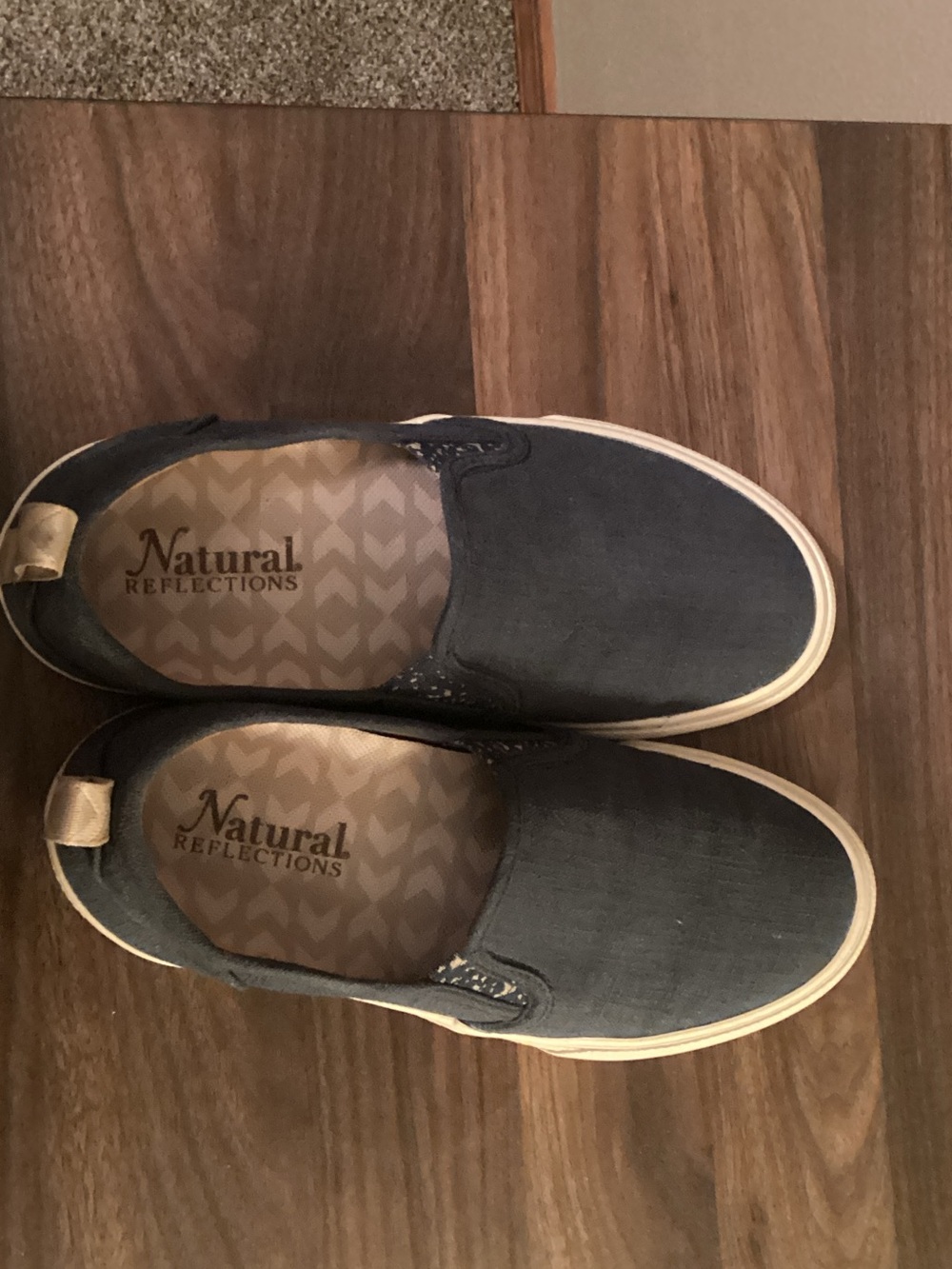 Natural Reflections Men’s Slip-On Canvas Shoes in Charcoal